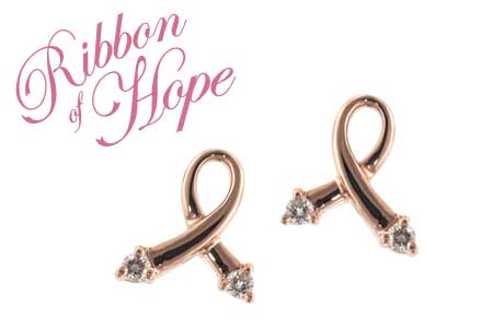 M055-26687: PINK GOLD EARRINGS .07 TW