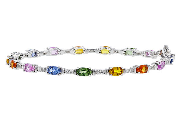 C329-74897: BRACELET 4.76 MULTI-COLOR SAPPH 5.08 TGW (7")