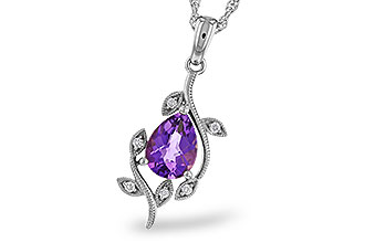 C329-75778: NECKLACE .88 AMETHYST .93 TGW (8x6MM AMY)