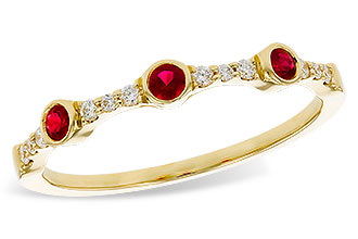 E329-75778: LDS WED RG .15 RUBY .24 TGW