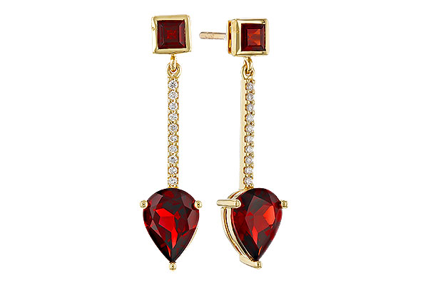 F329-74833: EARRINGS 2.70 TW GARNET 2.77 TGW