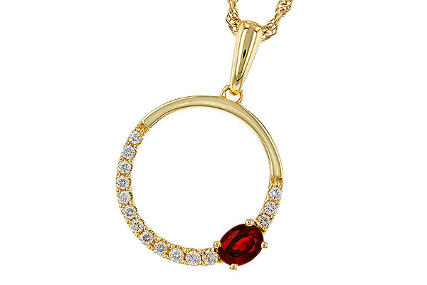 F329-75742: NECKLACE .26 RUBY .41 TGW