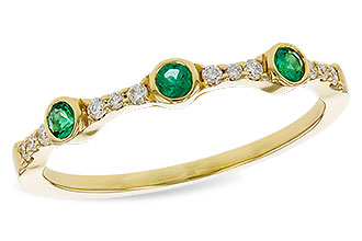 F329-75769: LDS WED RG .11 EMERALD .20 TGW