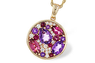 F329-79451: NECK 1.83 TW SEMI-PRECIOUS (P.TOUR, AMY) 2.00 TGW