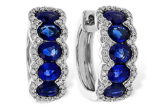 F329-80278: EARRINGS 2.32 TW SAPPHIRE 2.57 TGW