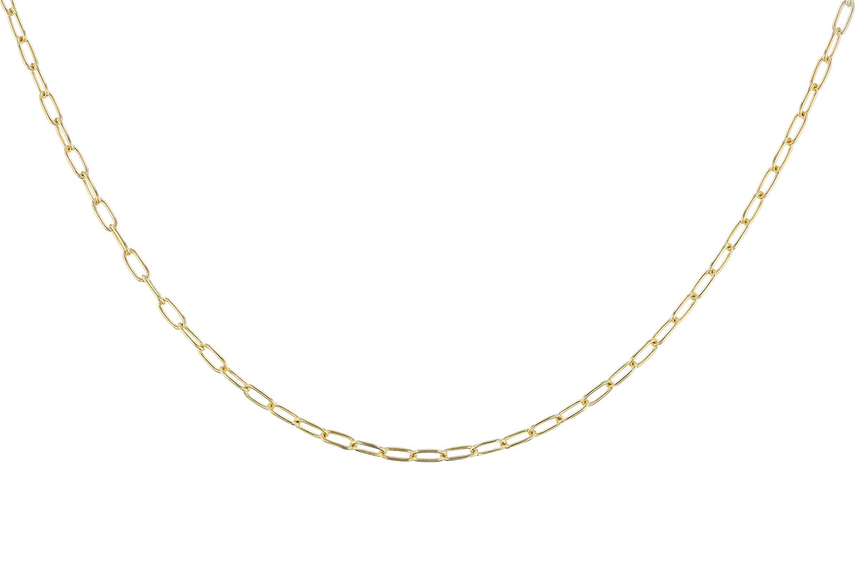 G328-87596: PAPERCLIP SM (20IN, 2.40MM, 14KT, LOBSTER CLASP)