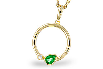 K329-74887: NECKLACE .20 EMERALD .22 TGW