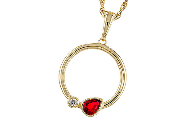 M329-74887: NECKLACE .24 RUBY .26 TGW